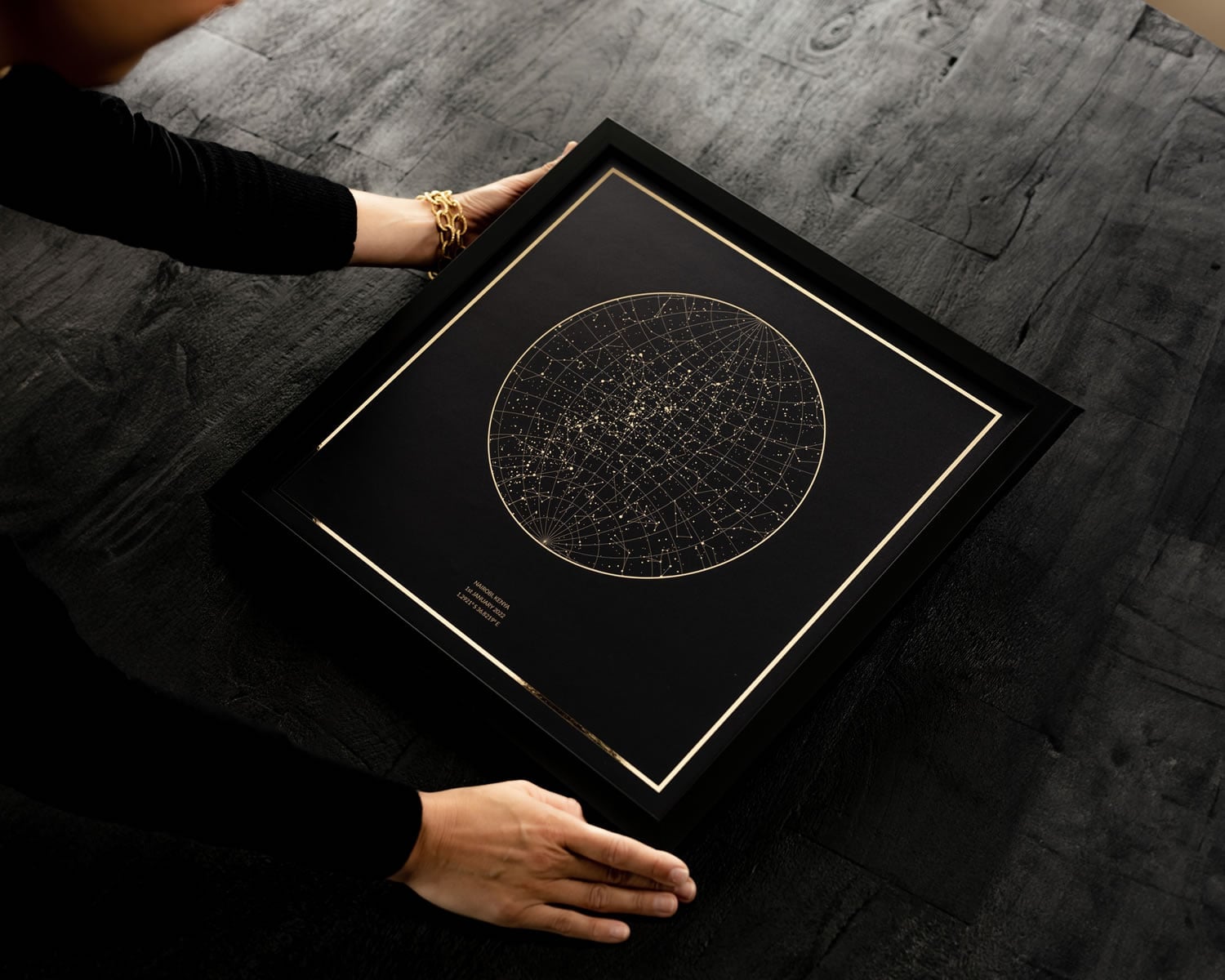 Night Sky Gold or Silver Foil Print