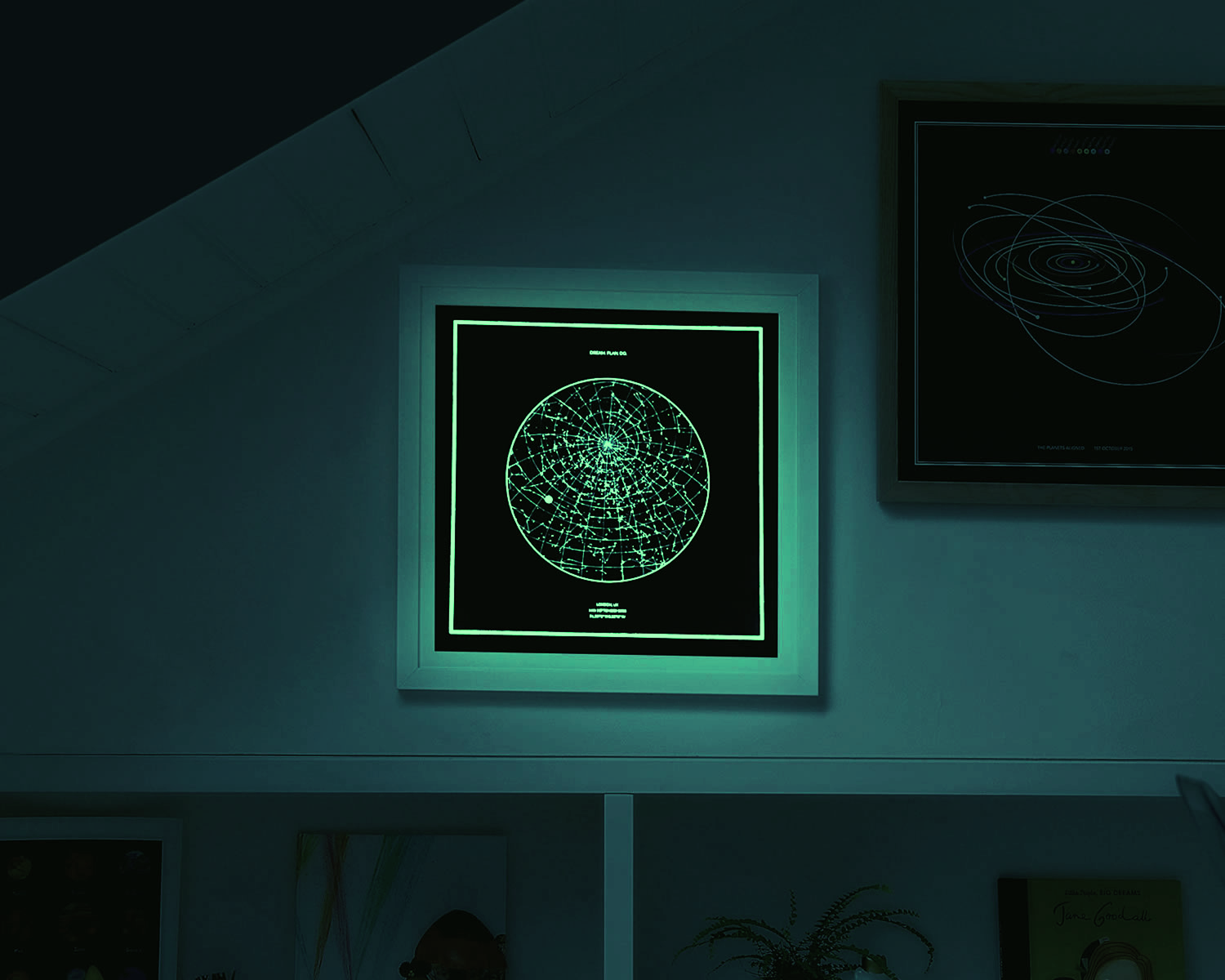 Night Sky Glow in the Dark Print